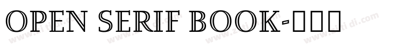 Open Serif Book字体转换